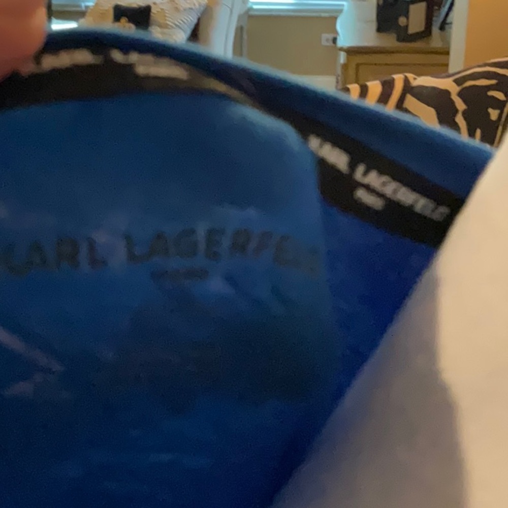 Carl Lagerfeld blue T-shirt with Crystal bling - Picture 4 of 4